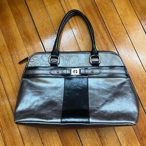 Giani Bernini Bag Purse Women's Black and Silver Y2K Vintage